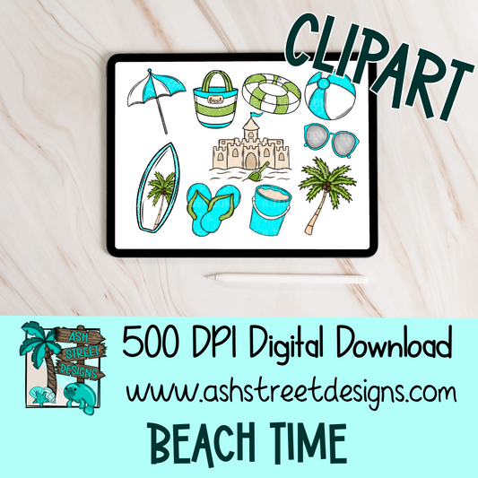 Clipart Set - Beach Time