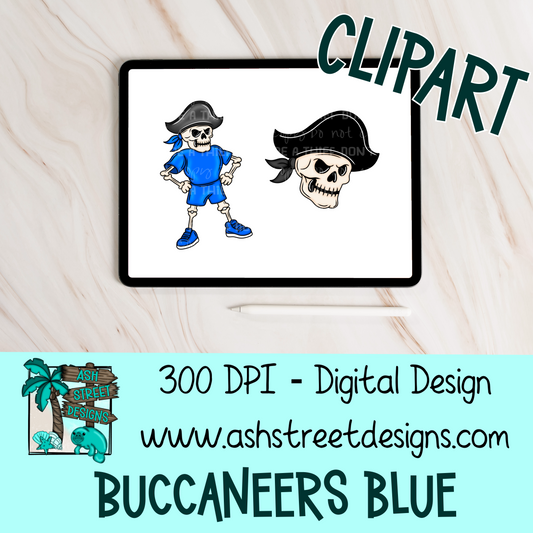 Clipart Set - School Mascot - Buccaneers Blue