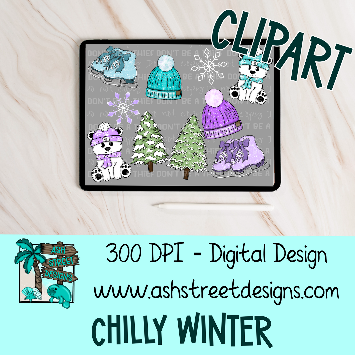 Clipart Set - Chilly Winter