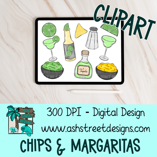 Clipart Set - Chips & Margaritas