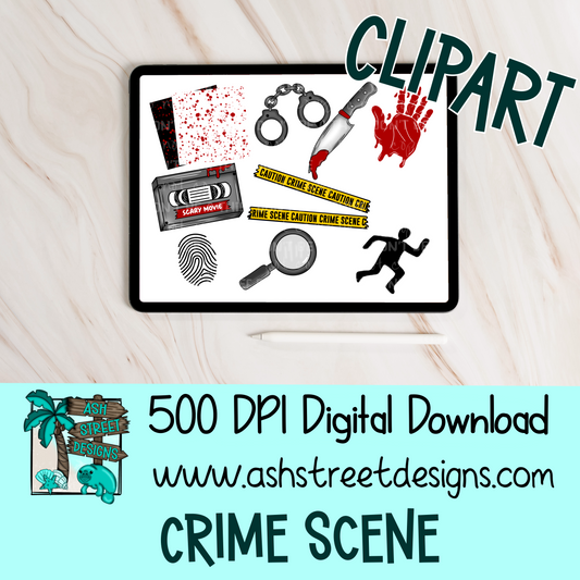 Clipart Set - Crime Scene