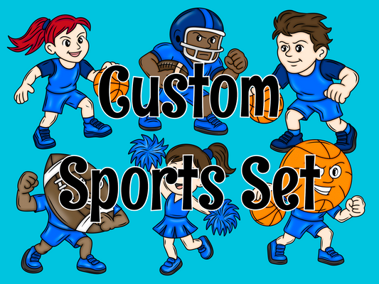 Clipart Set - School Mascot - CUSTOM SPORTS SET