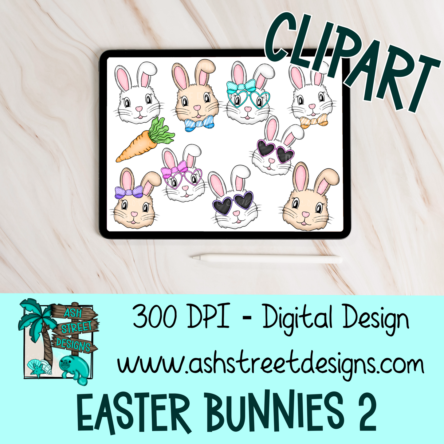 Clipart Set - Easter Bunnies 2