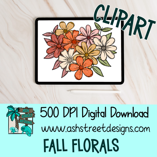Clipart Set - Fall Florals
