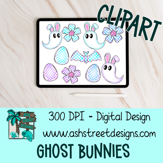 Clipart Set - Ghost Bunnies