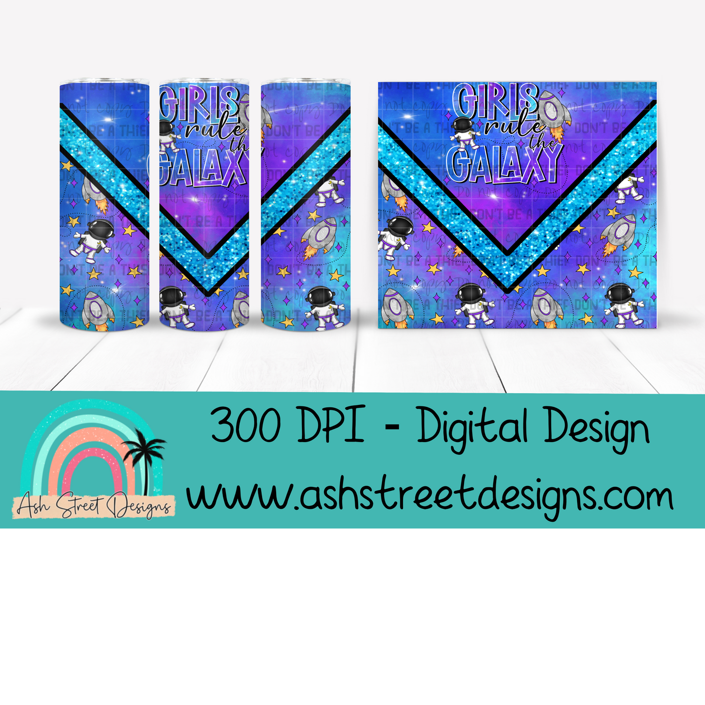Girls Rule The Galaxy Tumbler Wrap