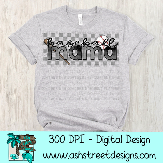Baseball Mama - Grey