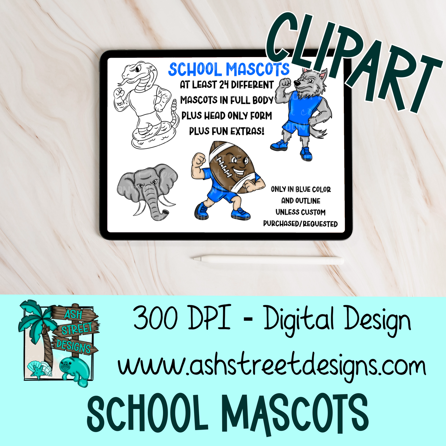 ASD 2025 Mascot Clipart Drive