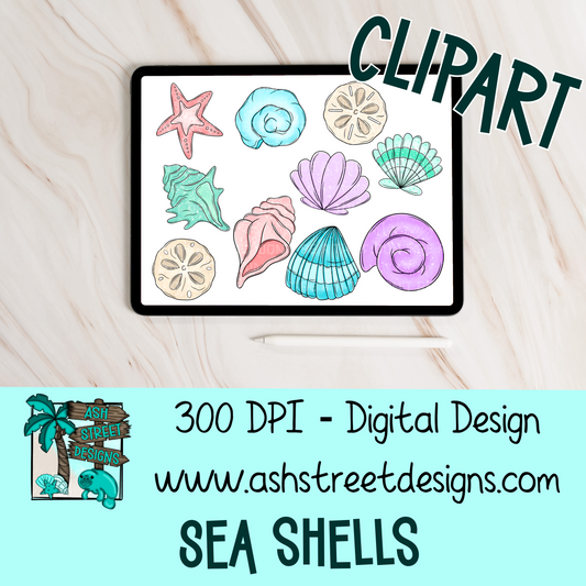 Clipart Set - Seashells