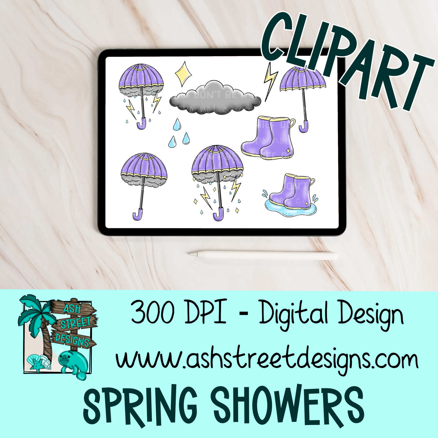 Clipart Set - Spring Showers