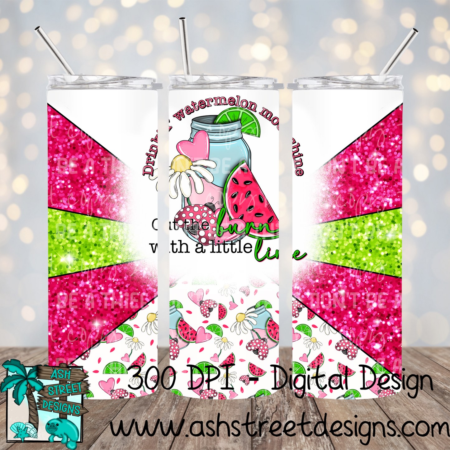 Watermelon Moonshine tumbler