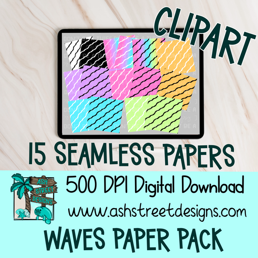 Digital Papers - Wave Seamless Paper Pack