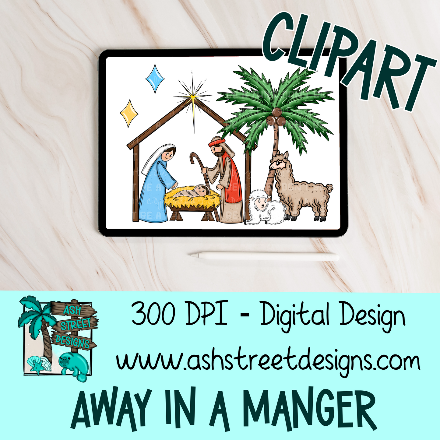 Clipart Set - Away in a Manger