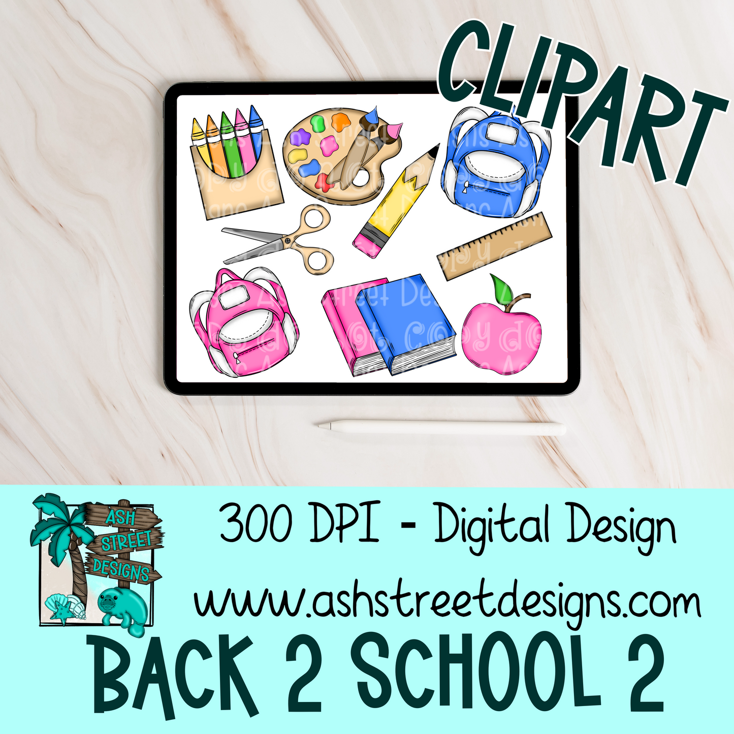 ASD Handdrawn Clipart Drive - Lifetime