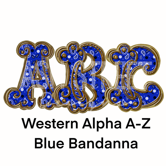 Alpha Set - Western Alphas Blue Bandanna