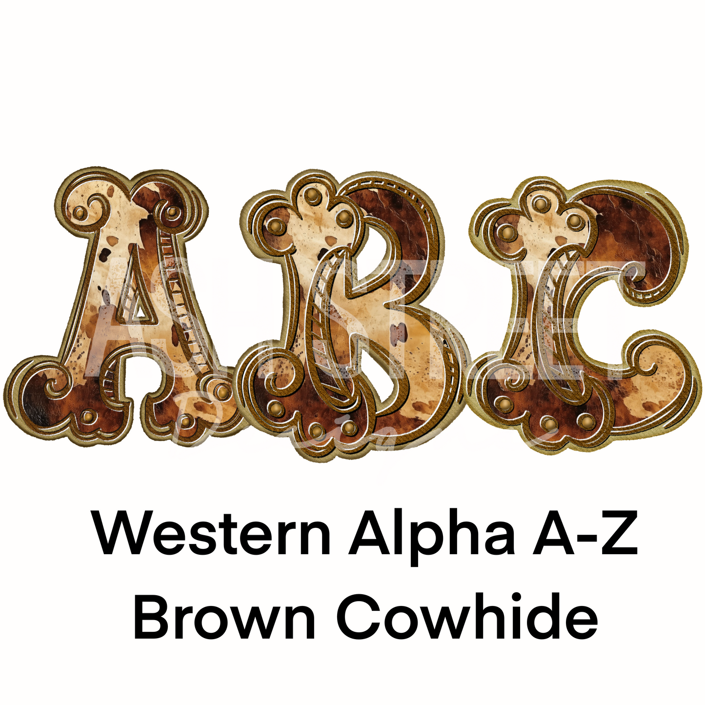 Alpha Set - Western Alphas Brown Cowhide