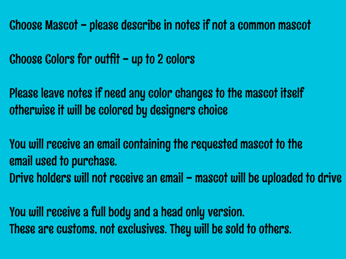 Clipart Set - School Mascot - CUSTOM MASCOT