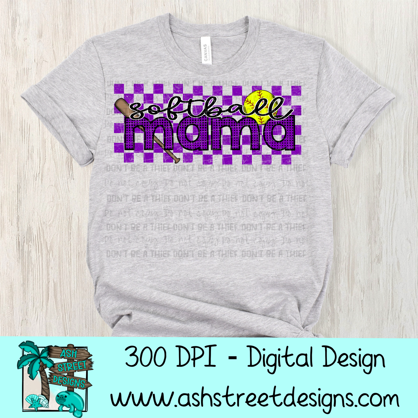 Softball Mama - Dark Purple