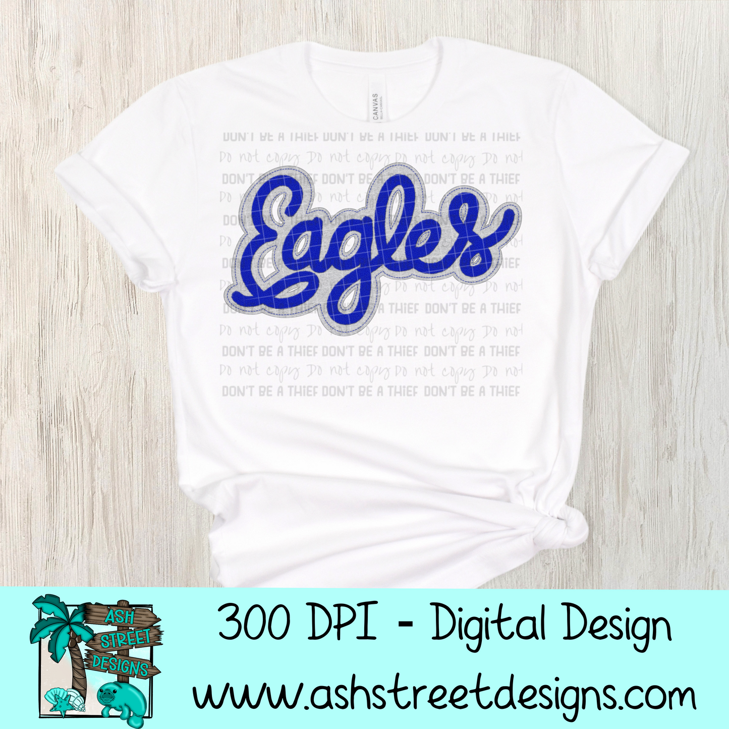 Eagles Blue Patchwork Mascot