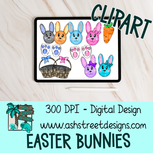 Clipart Set - Easter Bunnies