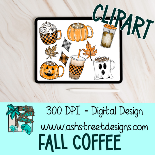 Clipart Set - Fall Coffee