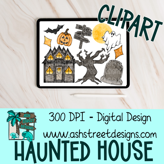 Clipart Set - Haunted House