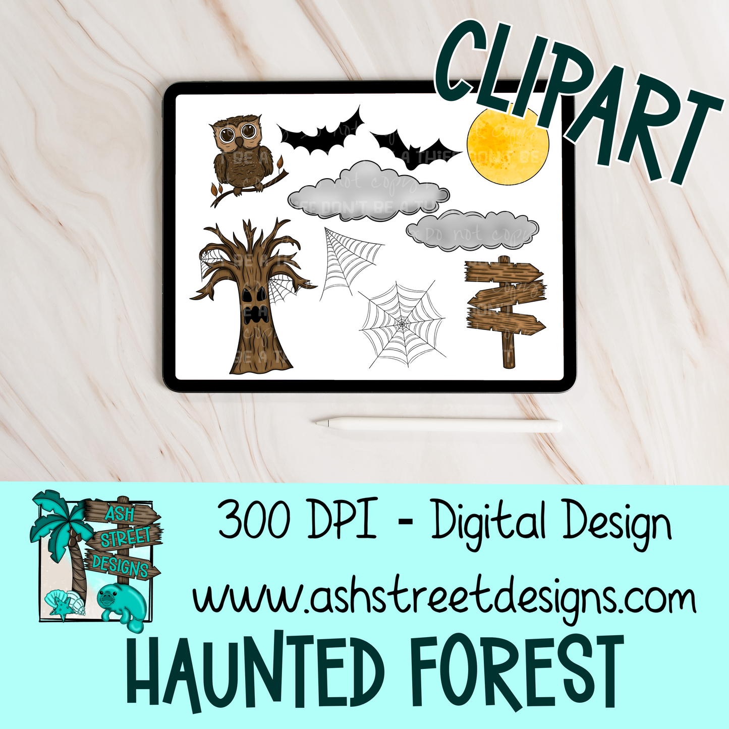 Clipart Set - Haunted Forest