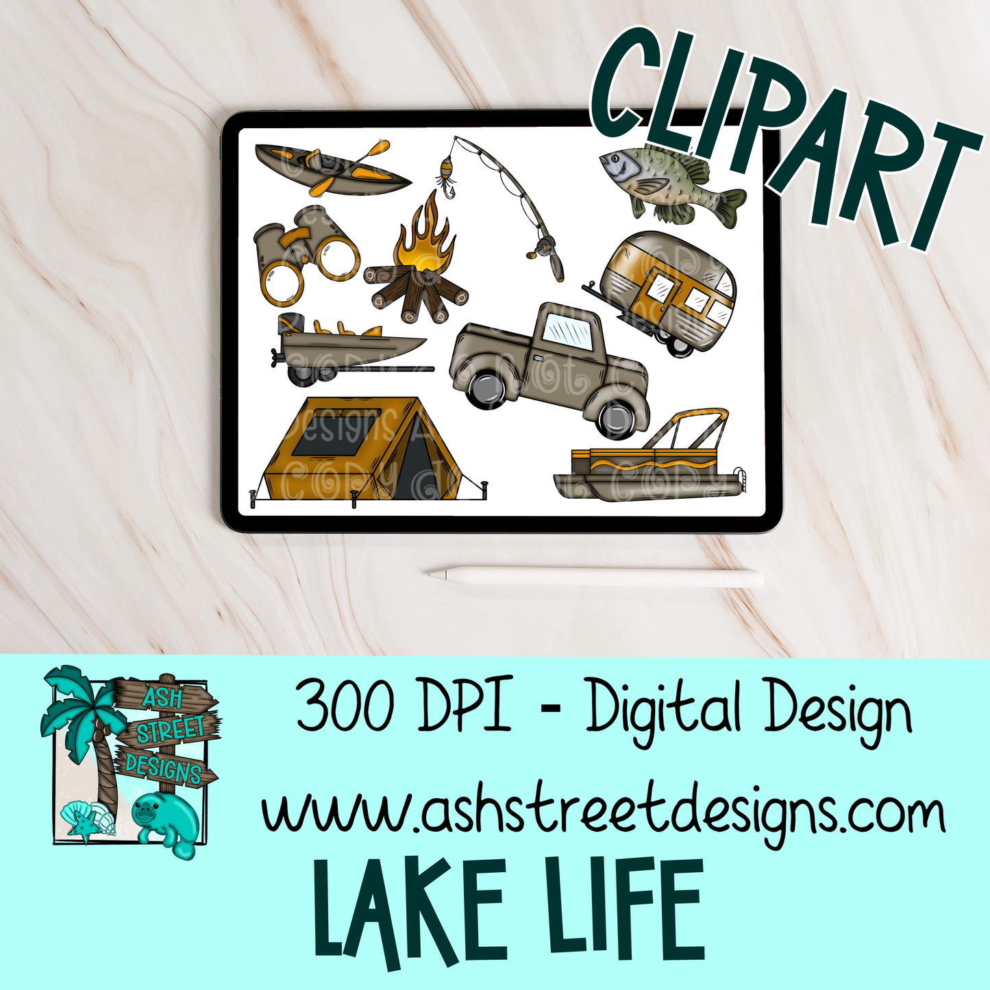 ASD Handdrawn Clipart Drive - Lifetime