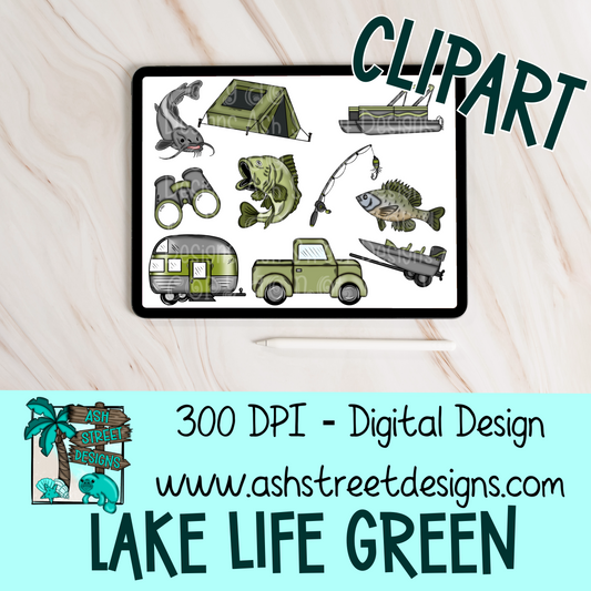 Clipart Set - Lake Life Green