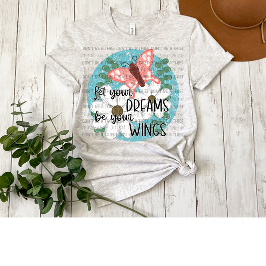 Let you dreams be your wings - blue