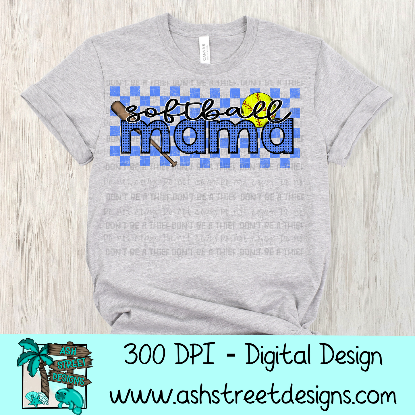 Softball Mama - Light Blue