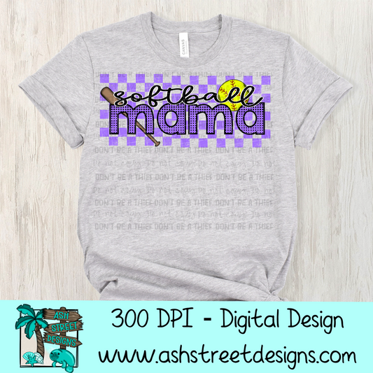 Softball Mama - Light Purple