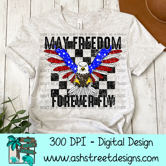 May Freedom Forever Fly Checkered