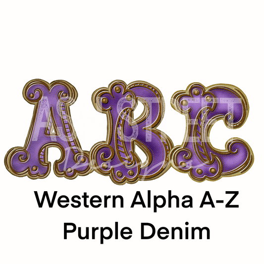 Alpha Set - Western Alphas Purple Denim