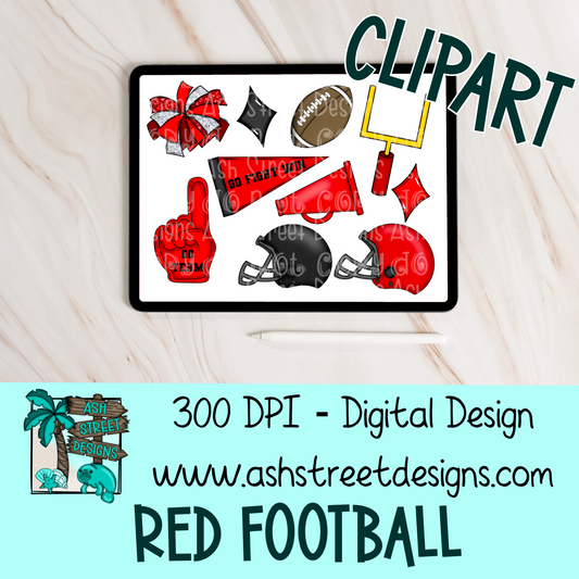 Clipart Set - Red Football