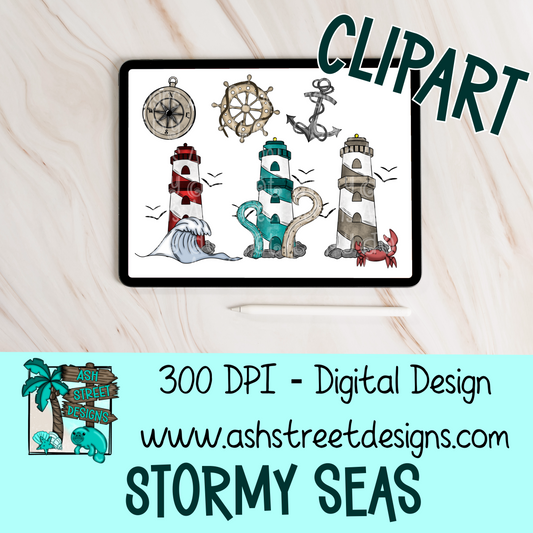 Clipart Set - Stormy Seas