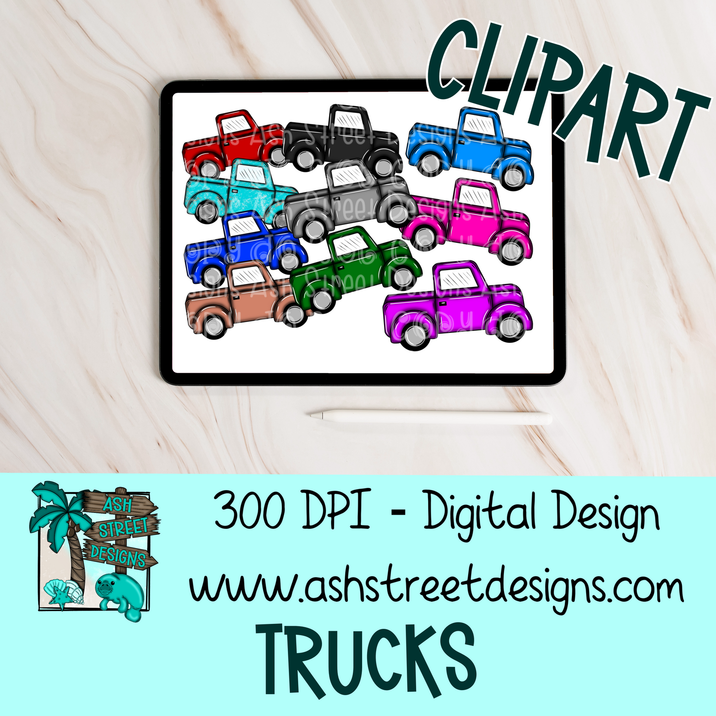 ASD Handdrawn Clipart Drive - Lifetime