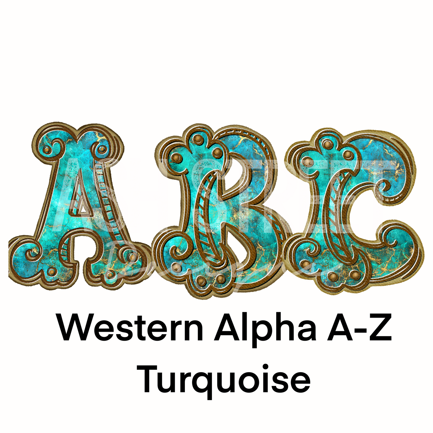 Alpha Set - Western Alphas Turquoise