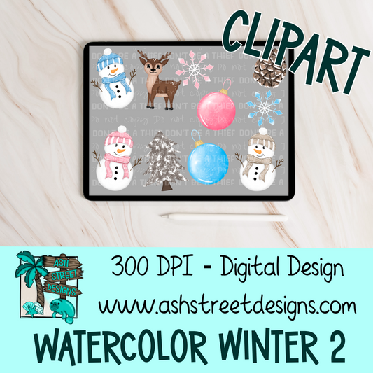 Clipart Set - Watercolor Winter 2