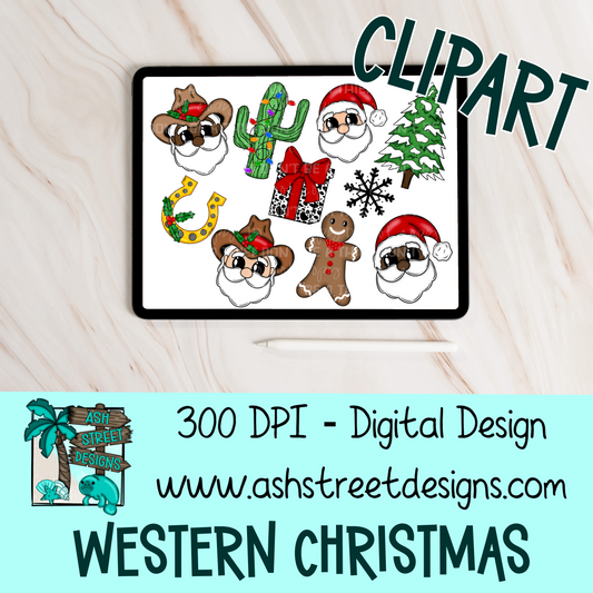 Clipart Set - Western Christmas