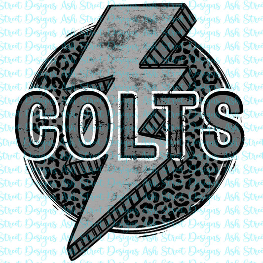 Colts Grey Lightning Bolt