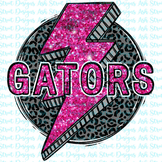 Gators Pink Lightning Bolt