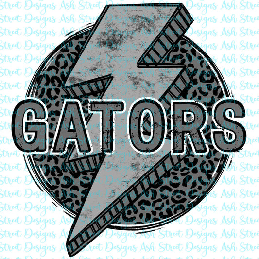 Gators Grey Lightning Bolt