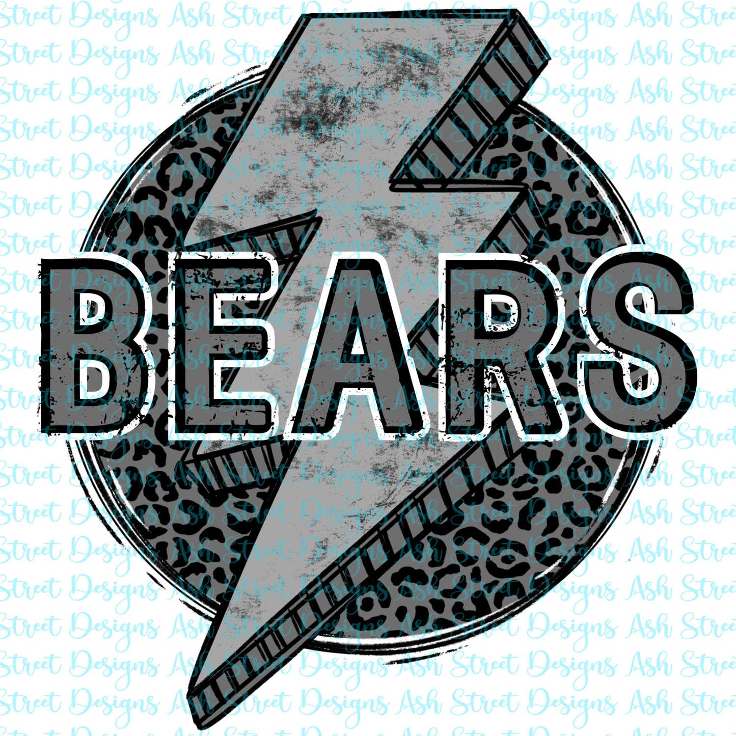 Bears Grey Lightning Bolt