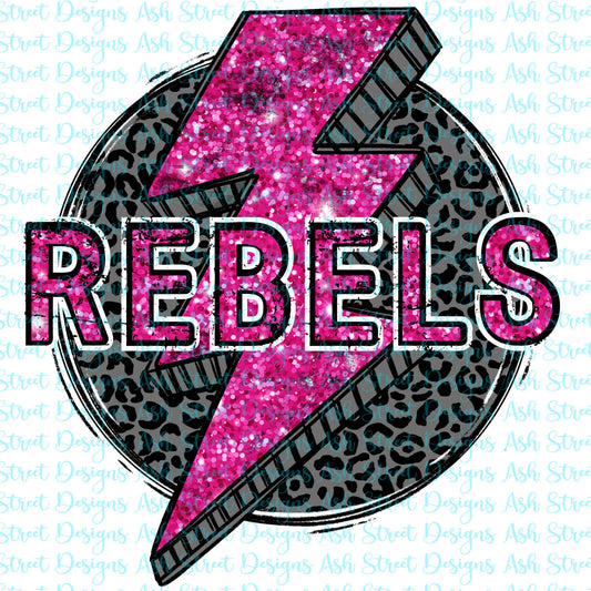 Rebels Pink Lightning Bolt