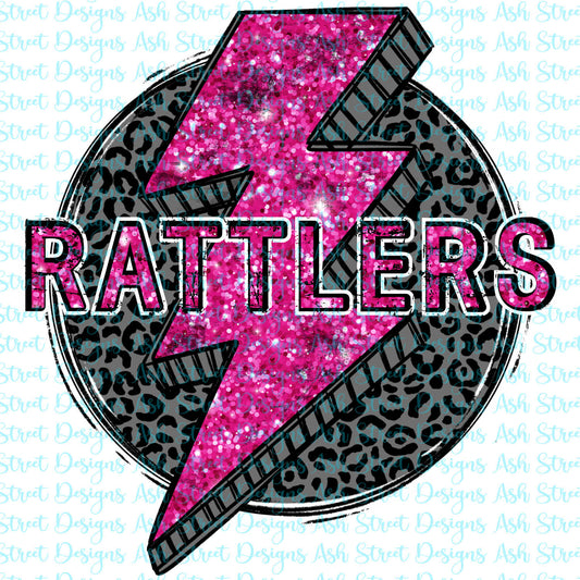 Rattlers Pink Lightning Bolt