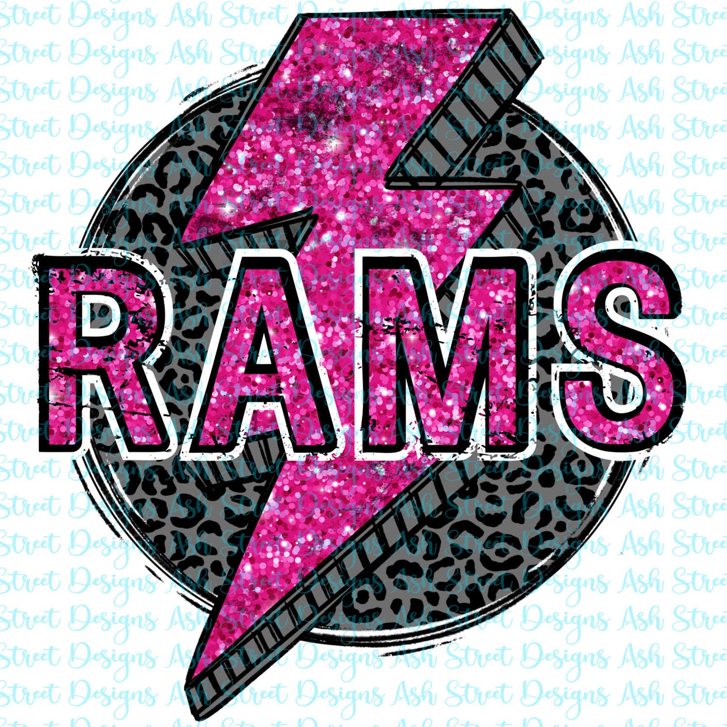 Rams Pink Lightning Bolt