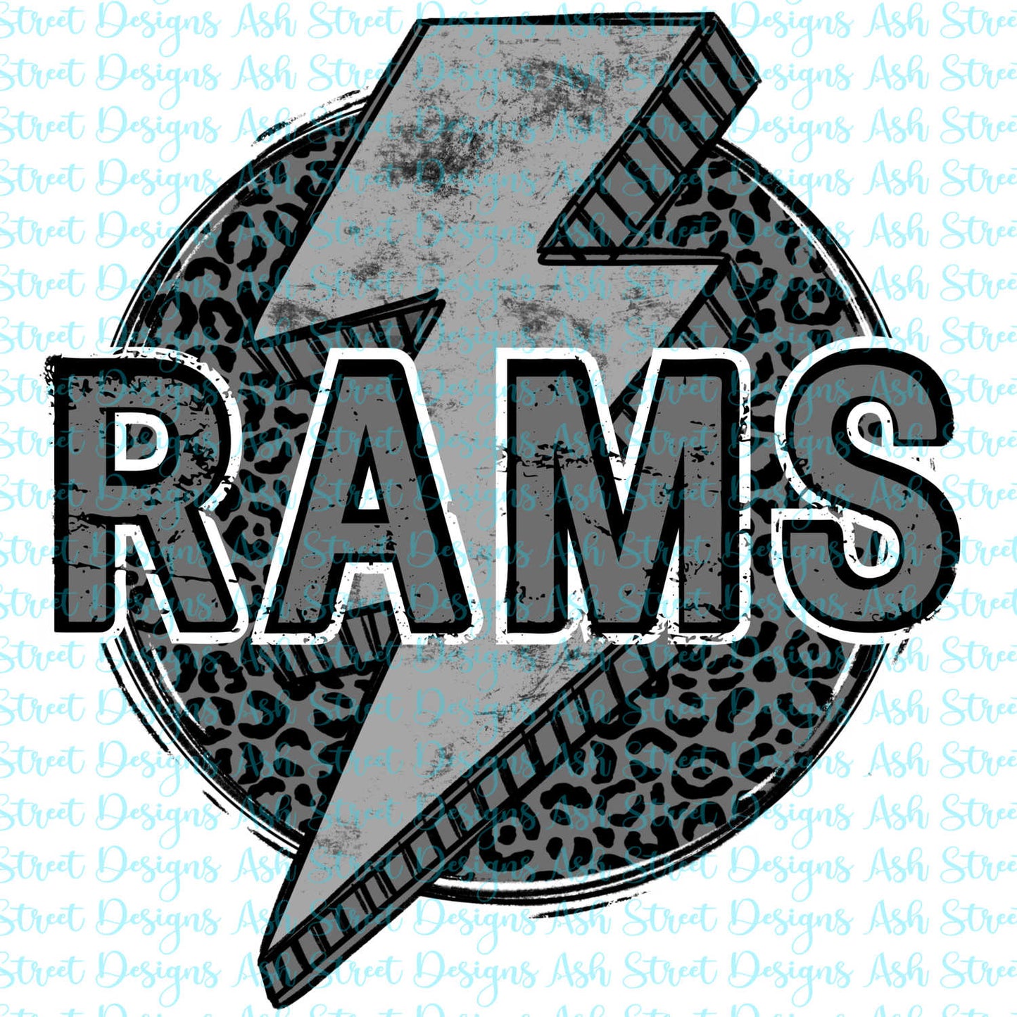 Rams Grey Lightning Bolt