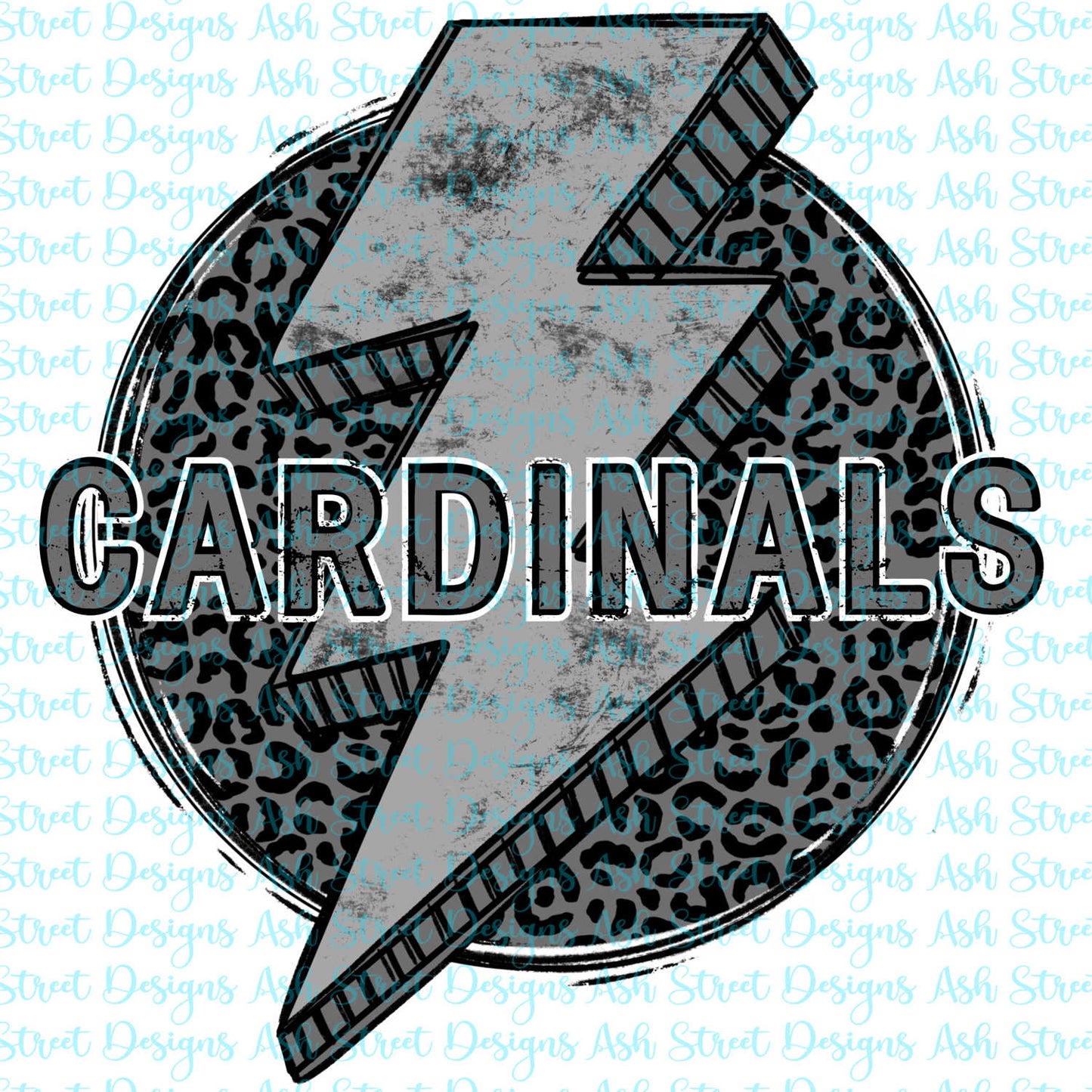 Cardinals Grey Lightning Bolt