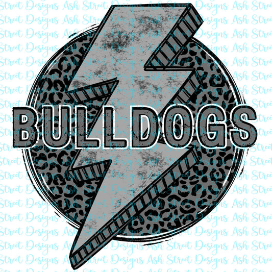 Bulldogs Grey Lightning Bolt